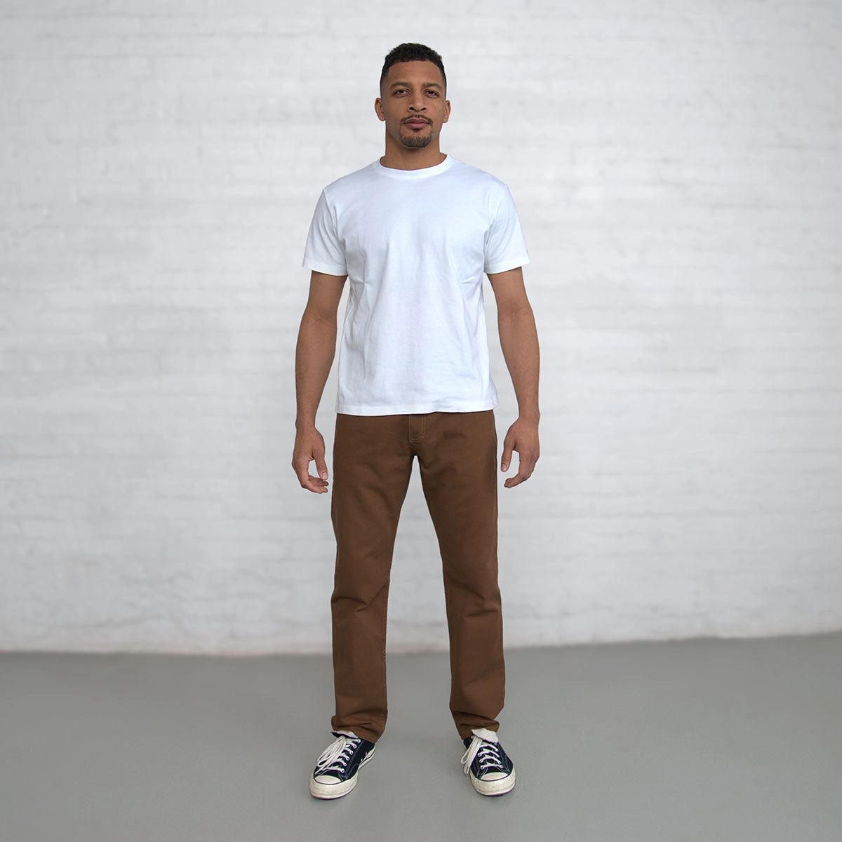 100% Cotton Tailored Fit Brown