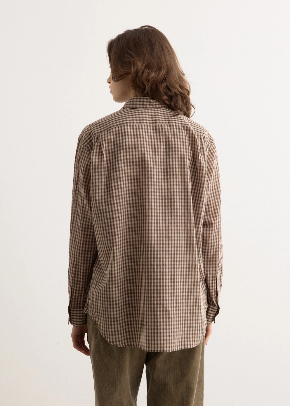 Airy Light Cotton Check Big Shirt