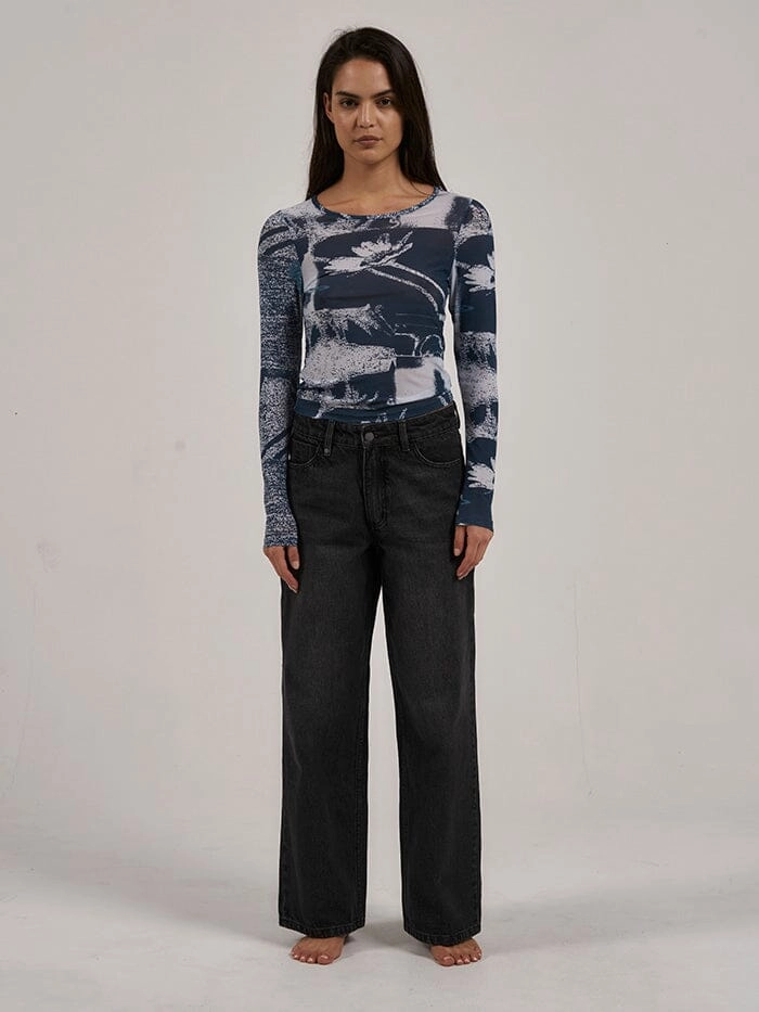 Alchemy Long Sleeve Mesh Top - New Teal