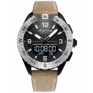 Alpina Men's Ana-Digi Watch - AlpinerX Light Brown Leather Strap | AL-283LBBW5SAQ6