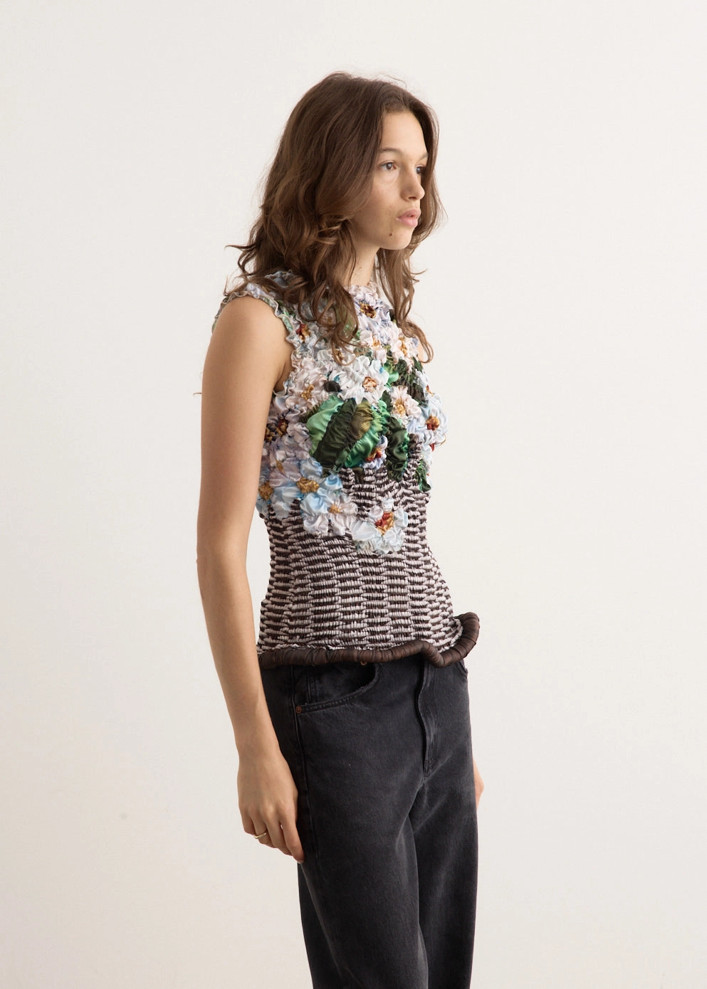 Basket White Blossom Tank Top