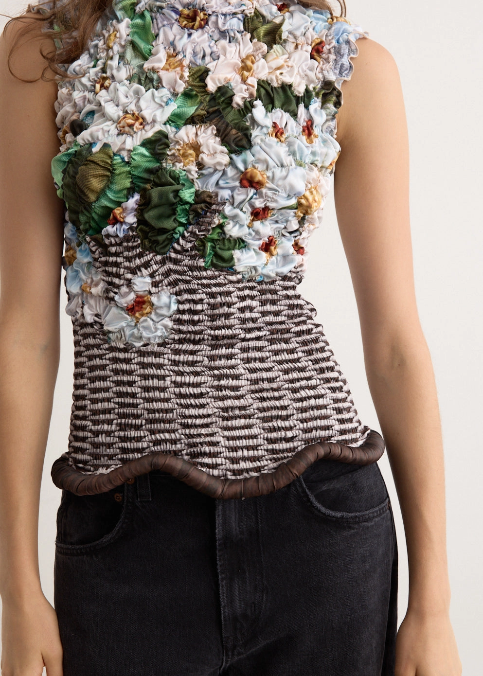 Basket White Blossom Tank Top