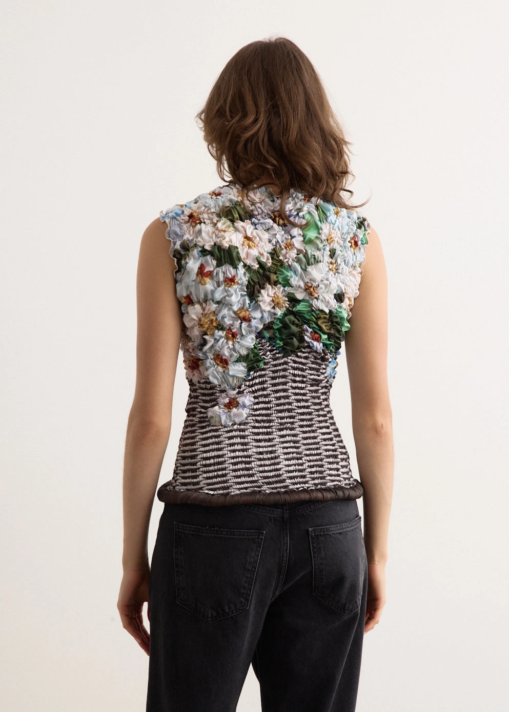 Basket White Blossom Tank Top