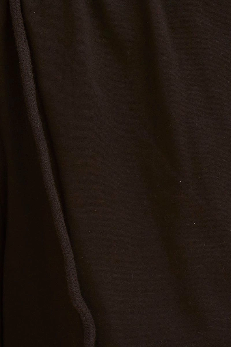 Black Lila Cotton Stretch Jersey Pull On Short