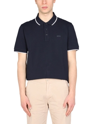 Boss Hugo Boss Logo Embroidered Short-Sleeved Polo Shirt