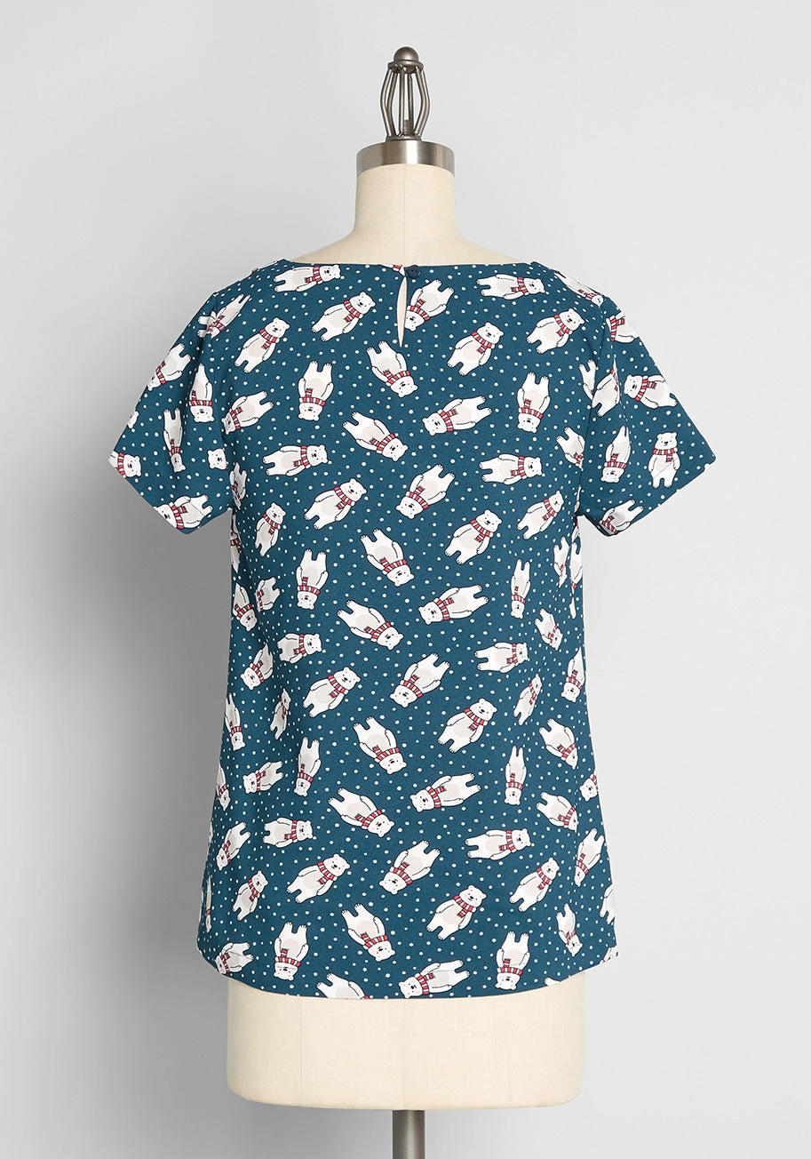 Delightful Demeanor Short Sleeve Blouse