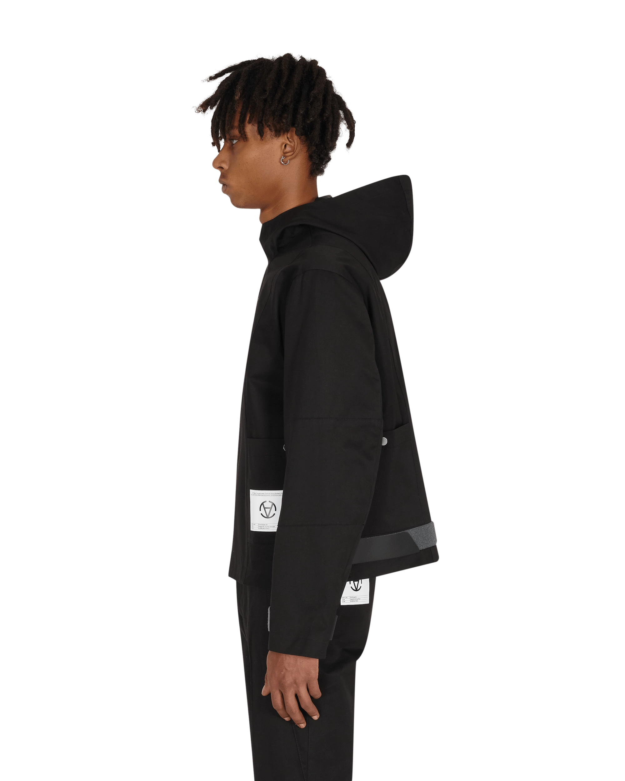 Diagonal Yuma Anorak Black