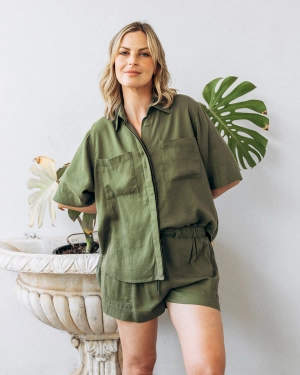Elm Mila Utility Shirt Clover