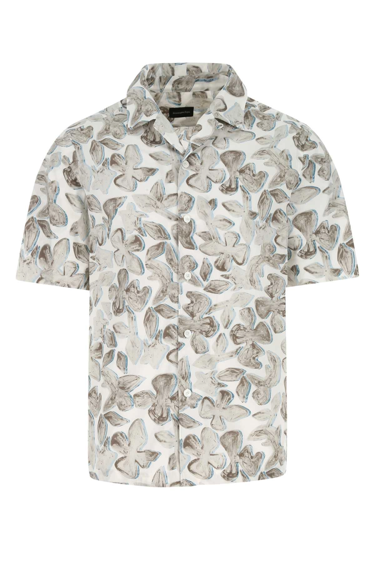 Ermenegildo Zegna Cuban Graphic Printed Buttoned Shirt