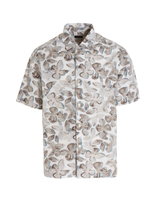 Ermenegildo Zegna Cuban Graphic Printed Buttoned Shirt