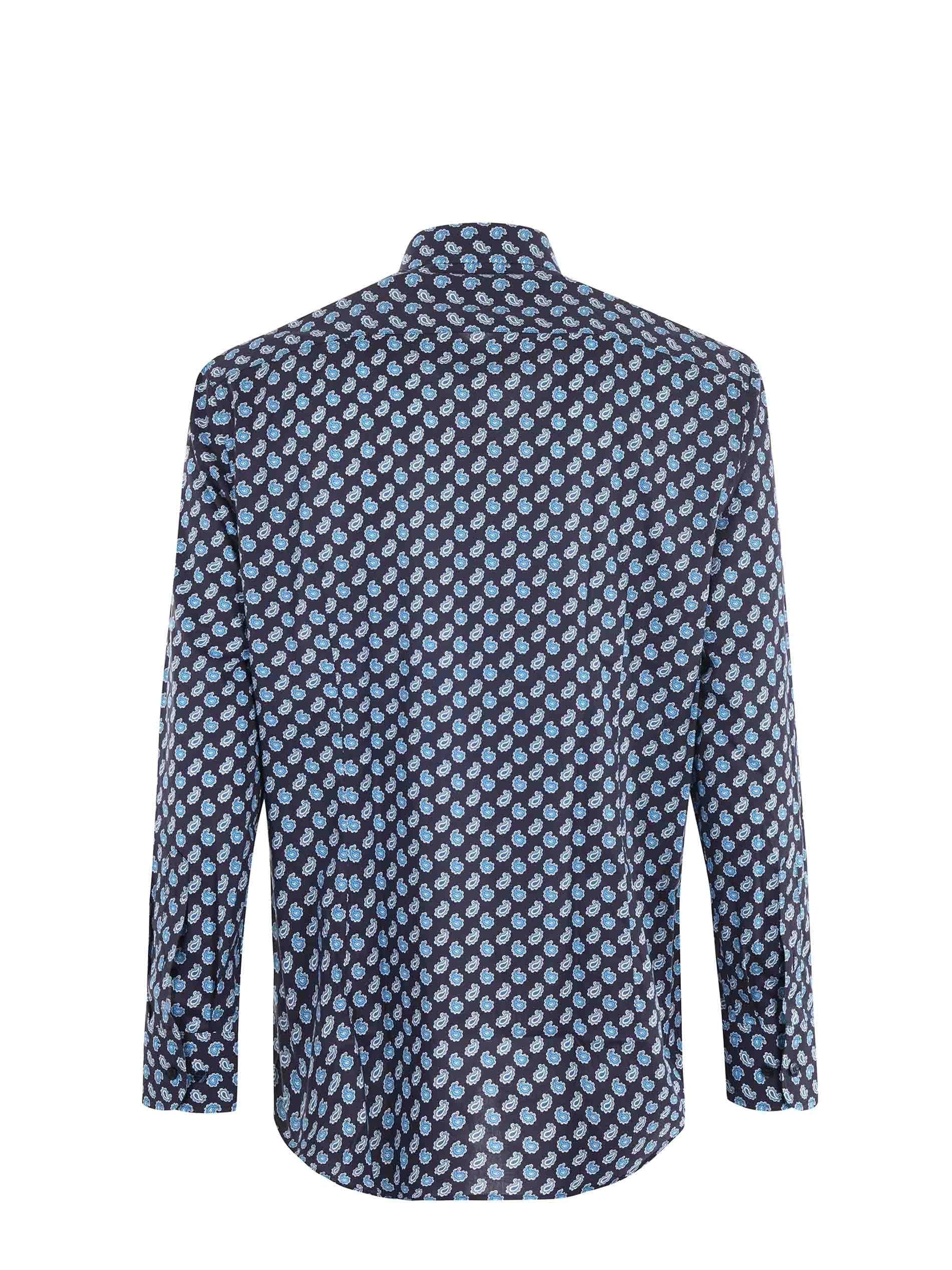 Etro Allover Graphic Print Logo Embroidered Shirt