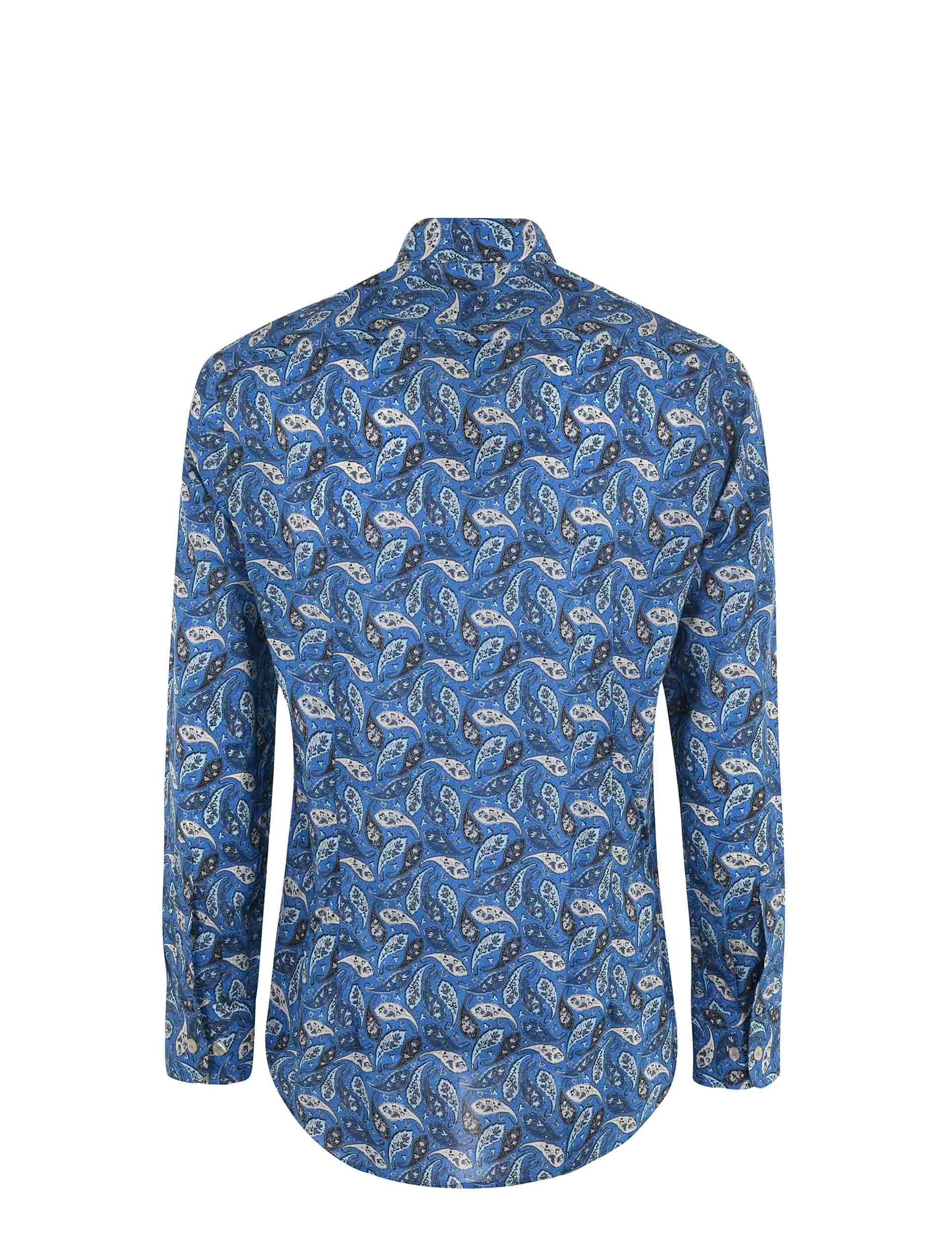 Etro Allover Graphic Print Logo Embroidered Shirt