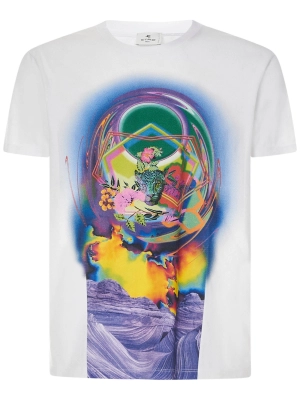 Etro Graphic Print Crewneck T-Shirt