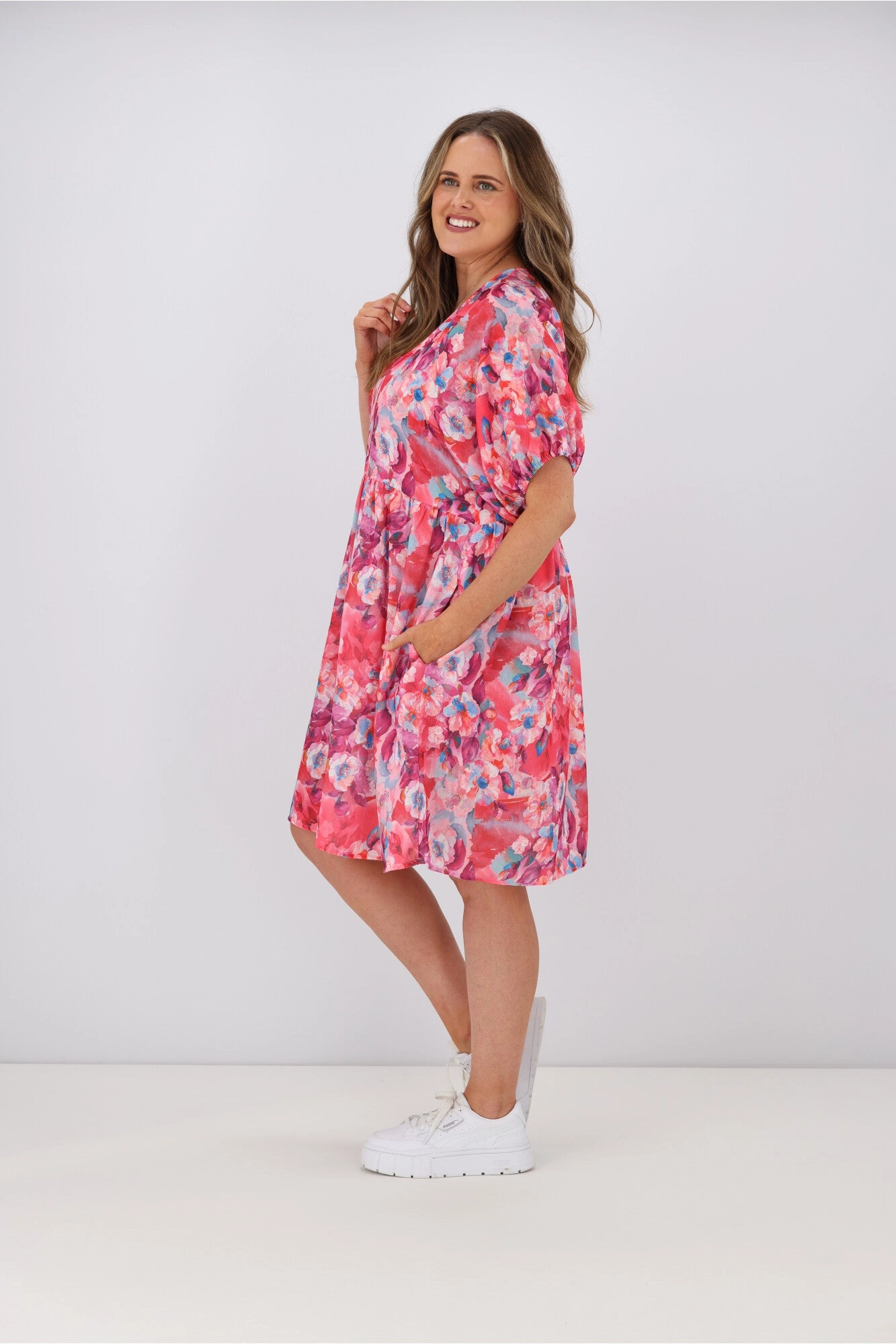 Gloss by Shine On Jadore Floral Dress Pink Floral
