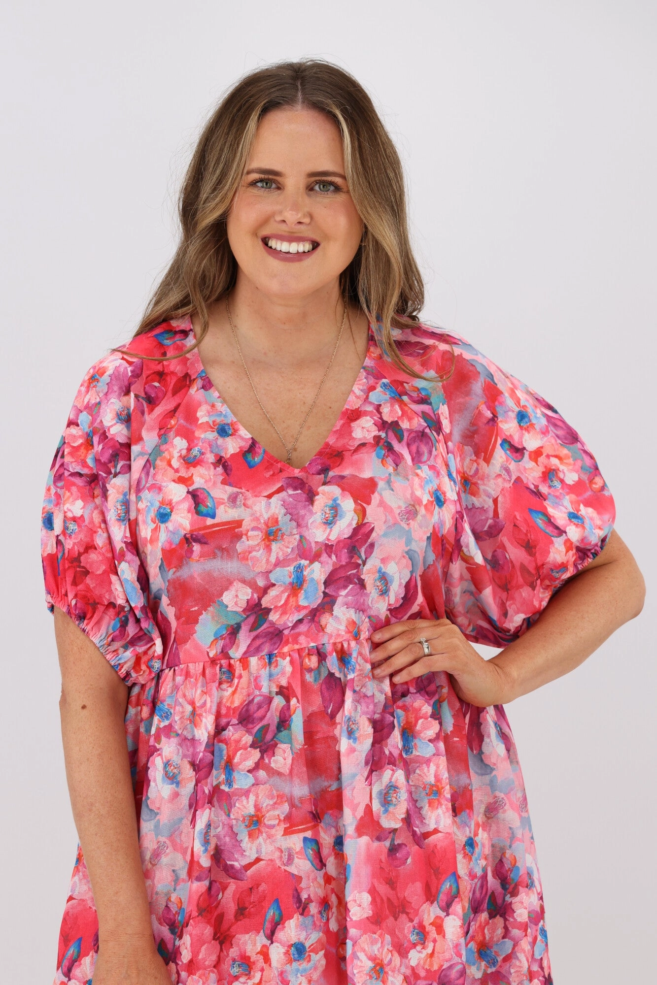 Gloss by Shine On Jadore Floral Dress Pink Floral
