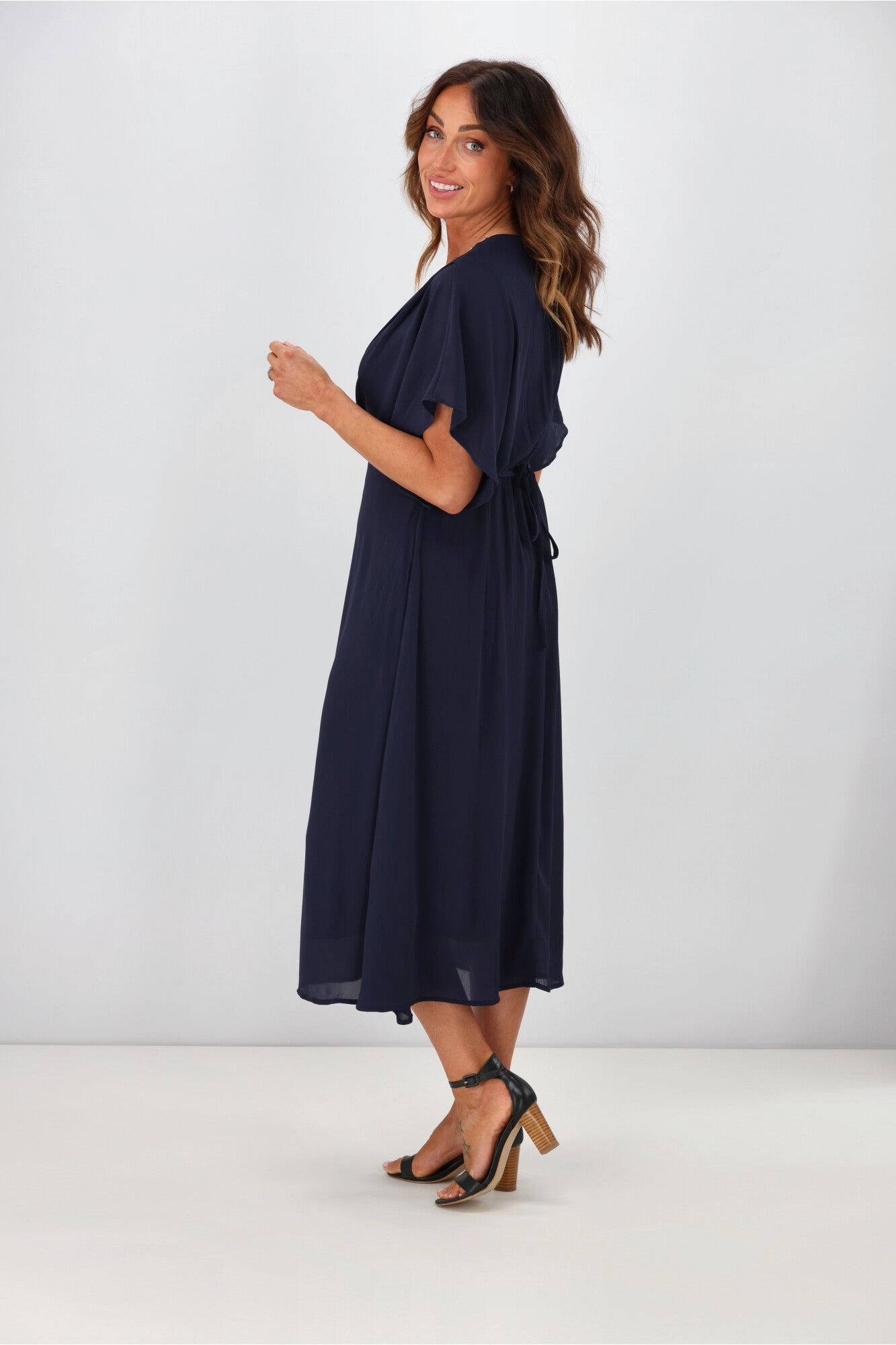 Gloss By Shine On Jordyn Empire Line Dress Midnight