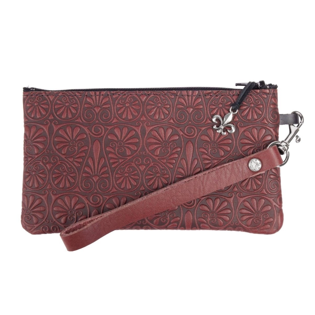 HAPPY EXTRA, Wristlet, Fan Flower in Wine