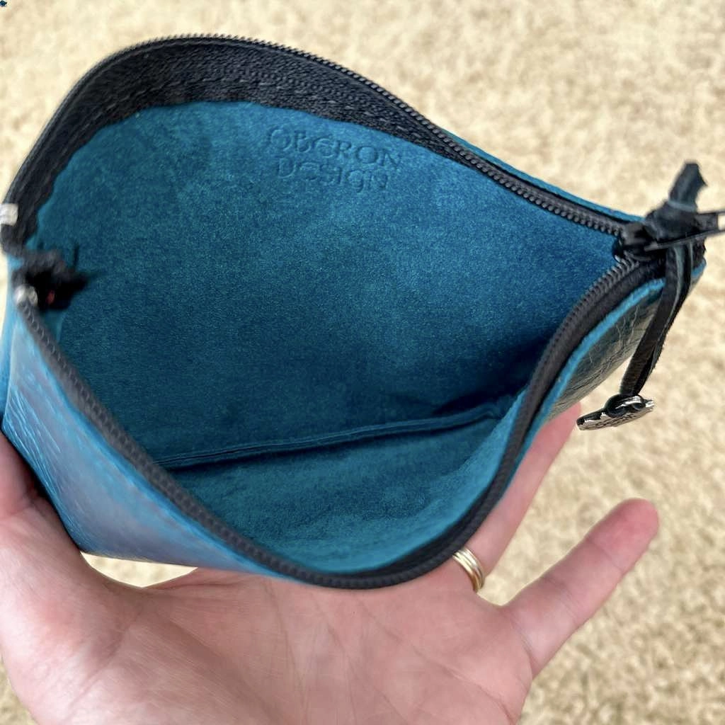 HAPPY EXTRA, Zipper Pouch, Turquoise