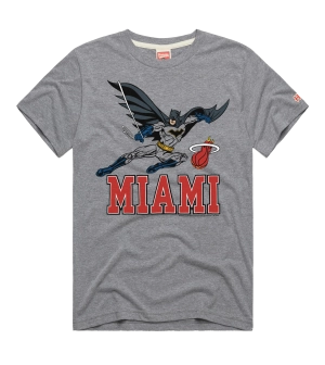 Homage Miami HEAT Grey Batman Tee