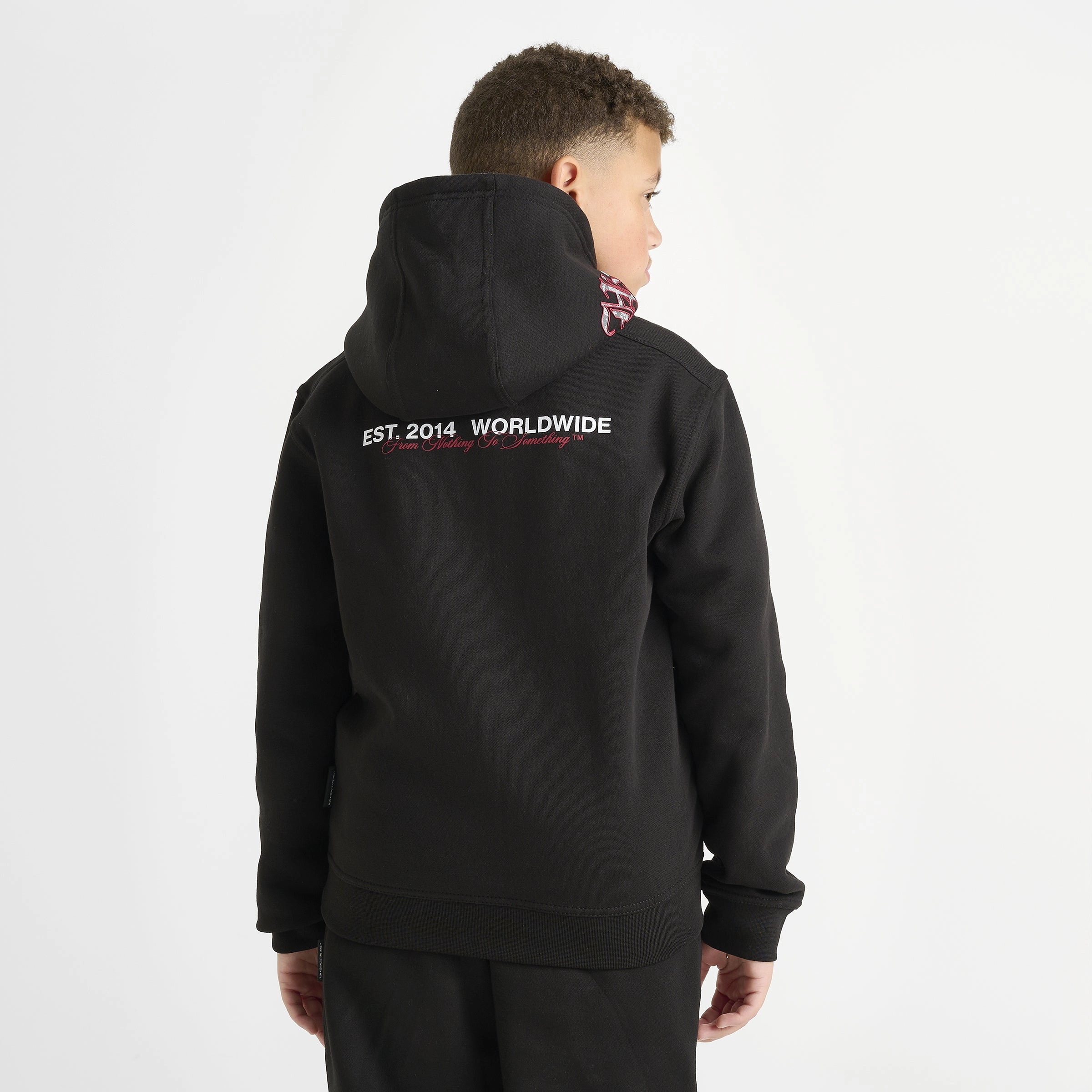 Hoodrich Junior Boys Eterno Pullover Hoodie Black / White - Lychee