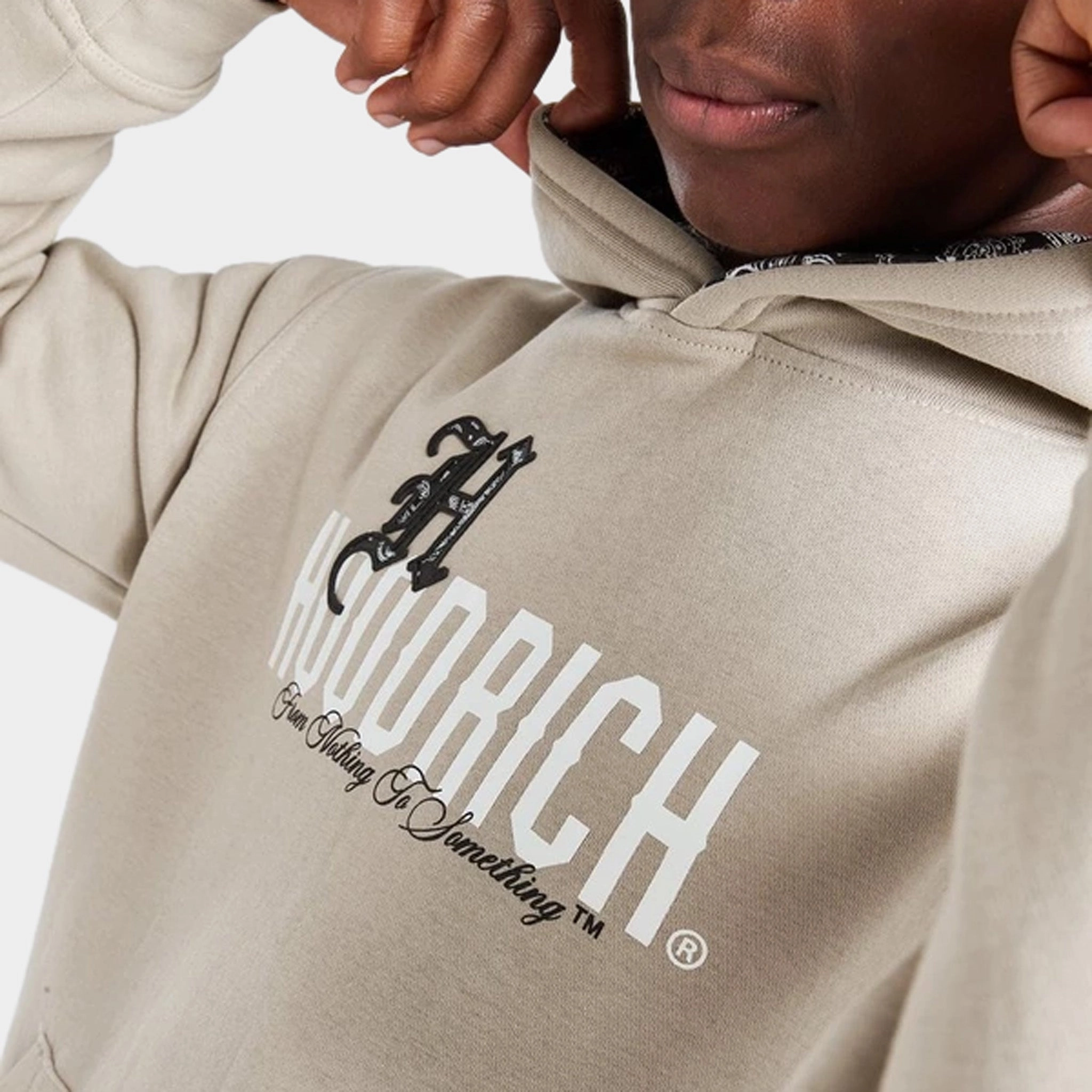 Hoodrich Junior Boys Eterno Pullover Hoodie Oxford Tan / White - Black