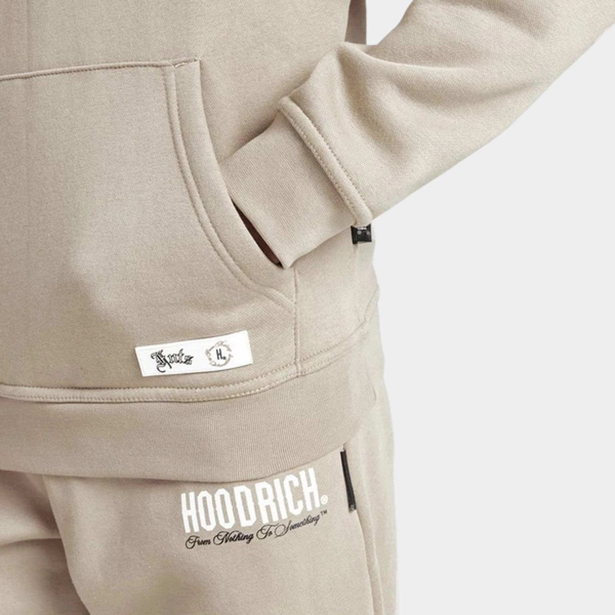 Hoodrich Junior Boys Eterno Pullover Hoodie Oxford Tan / White - Black