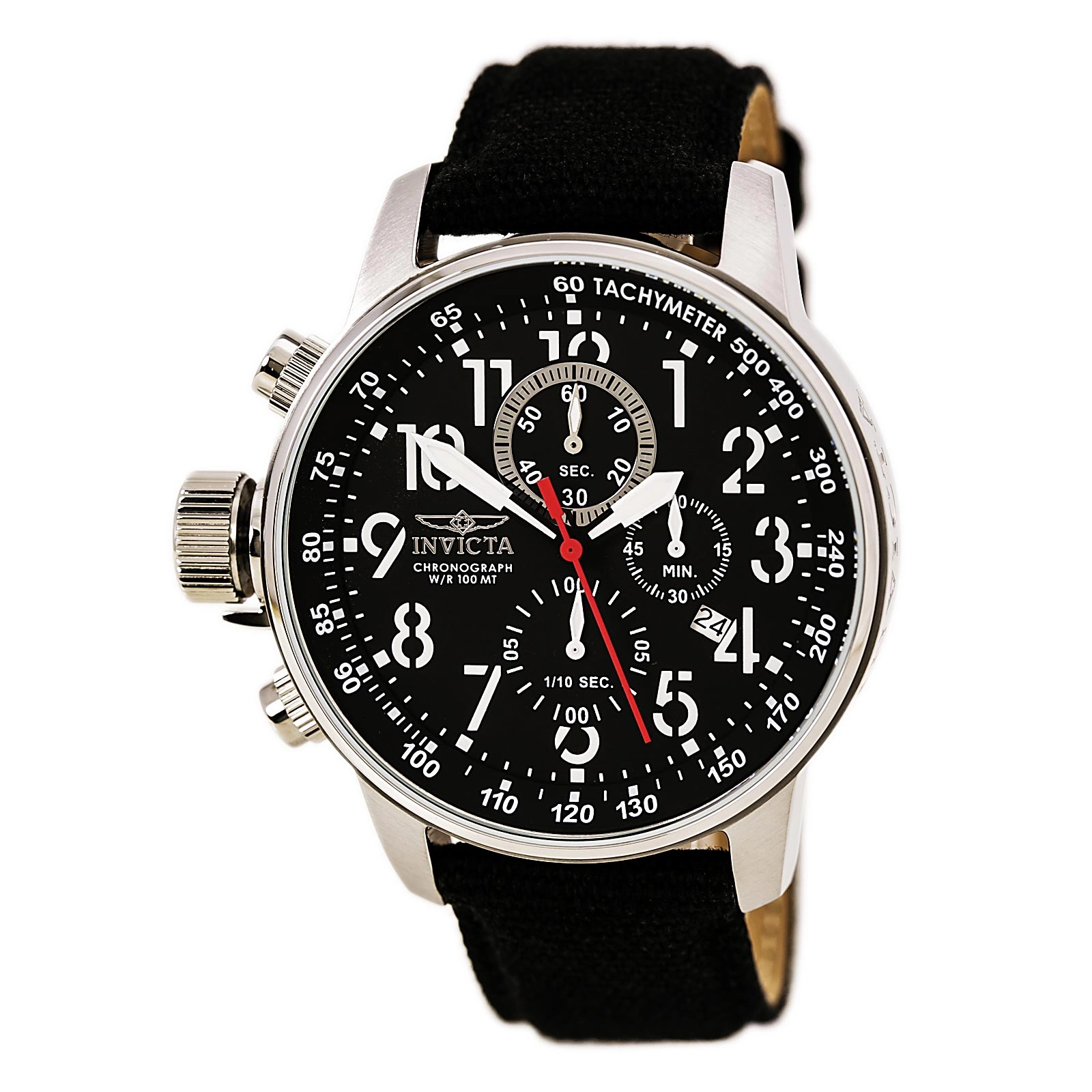Invicta 1512 Men's Black 1/10 Second Lefty Chronograph