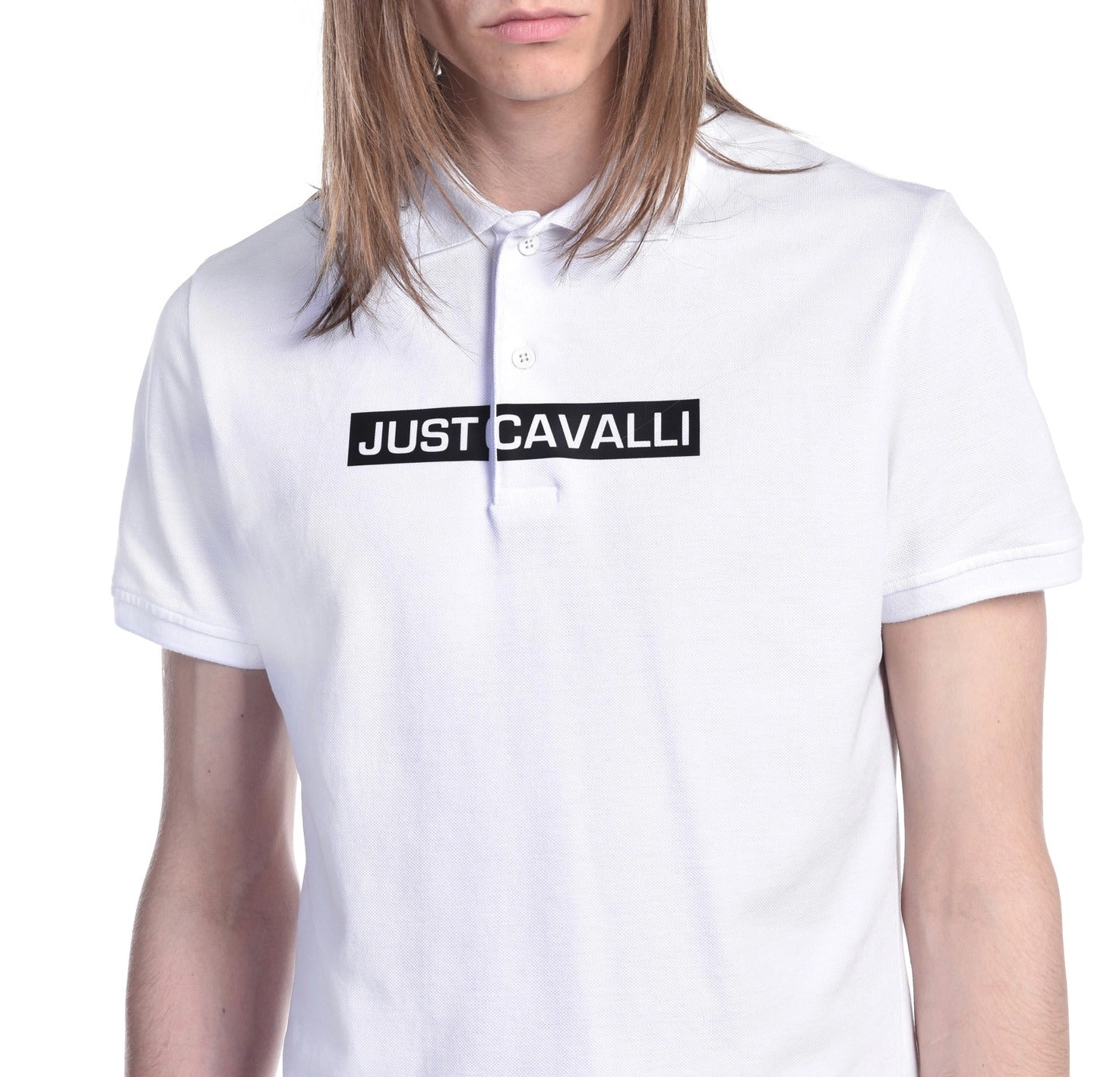 Just Cavalli Logo Printed Short-Sleeved Polo Shirt