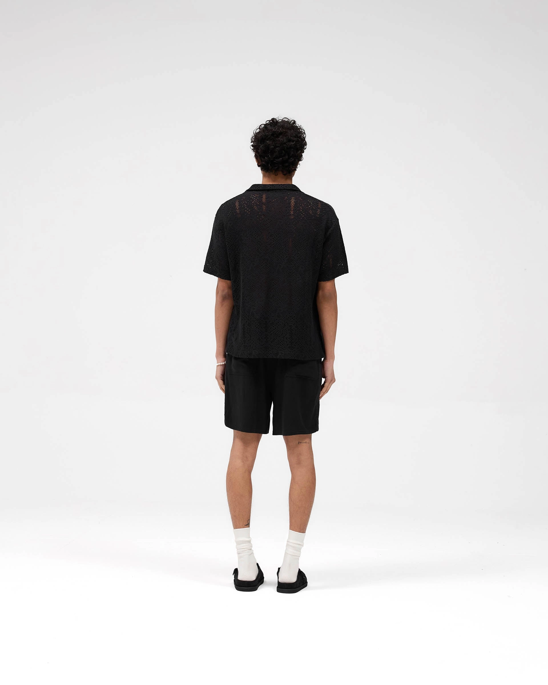 Knitted Panel Short - Black