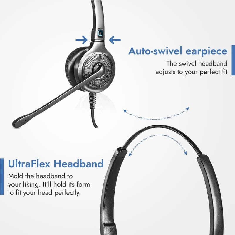 Leitner LH245 Dual-Ear Corded Headset