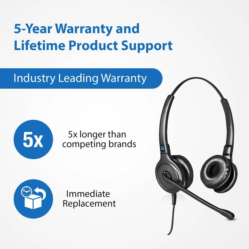 Leitner LH245 Dual-Ear Corded Headset
