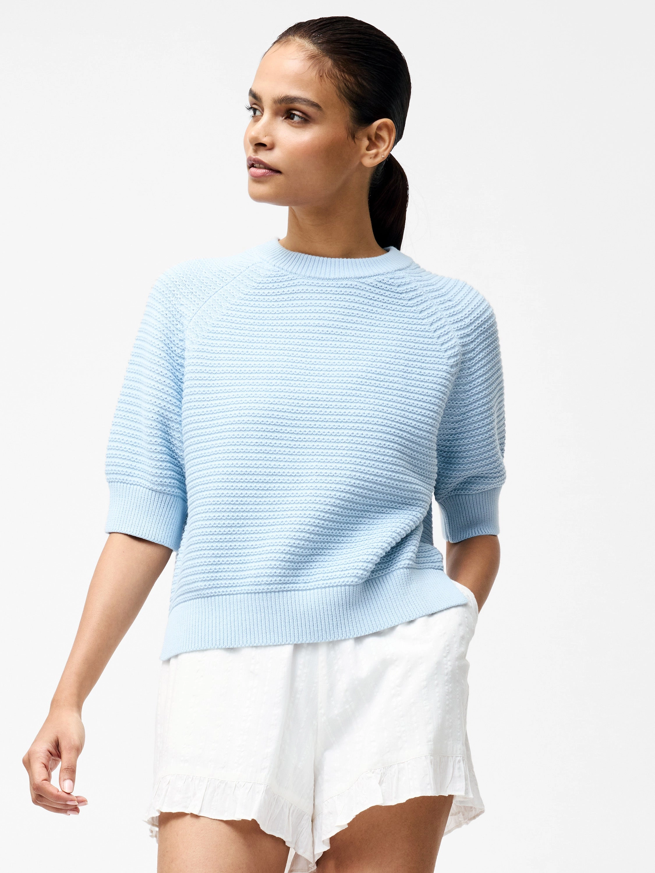 Lily Short Sleeve High Neck Top