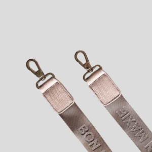 Logo Bag Strap Nylon -- Milk Tea