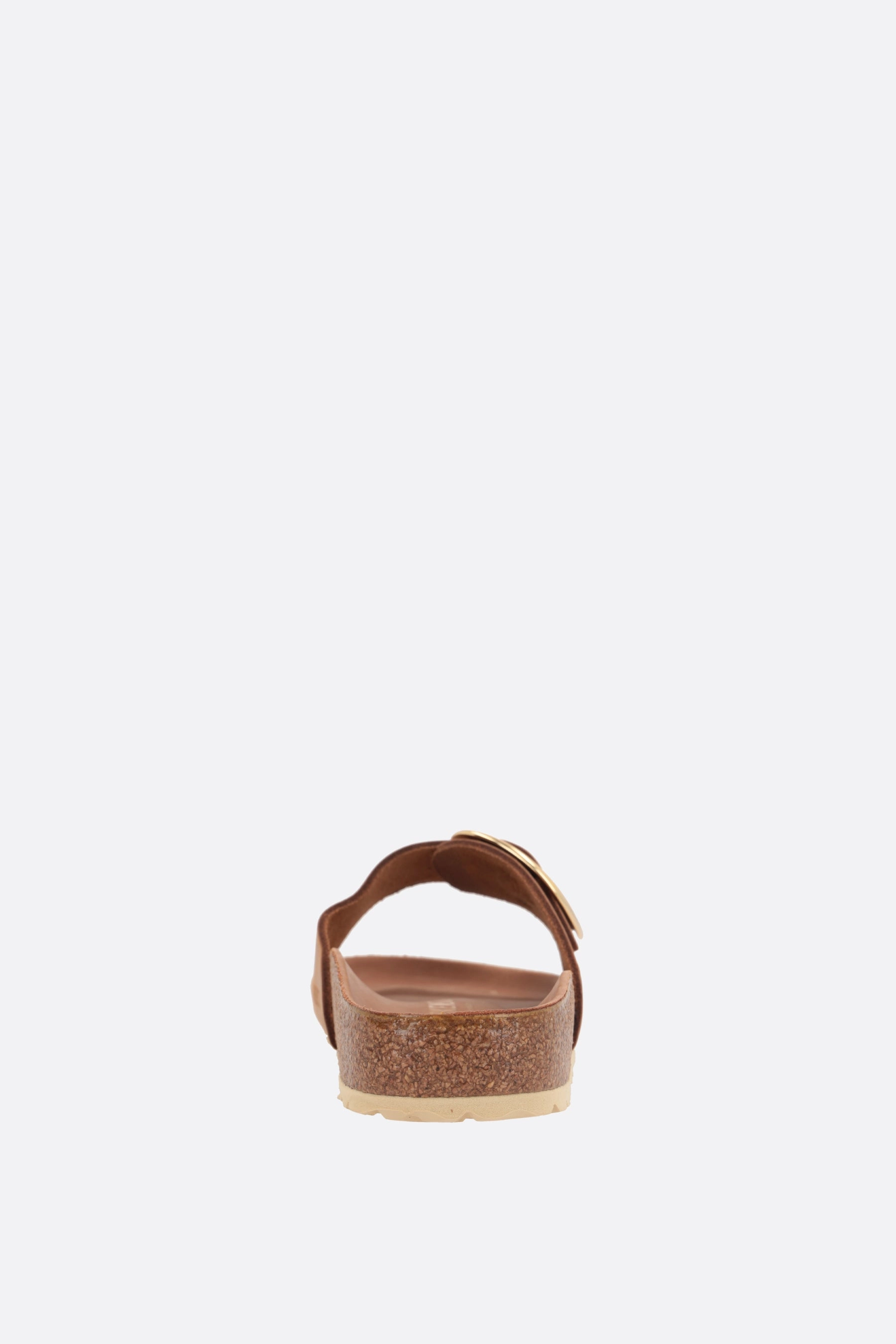 Madrid Big Buckle slide sandals in oiled leather(Narrow Fit)