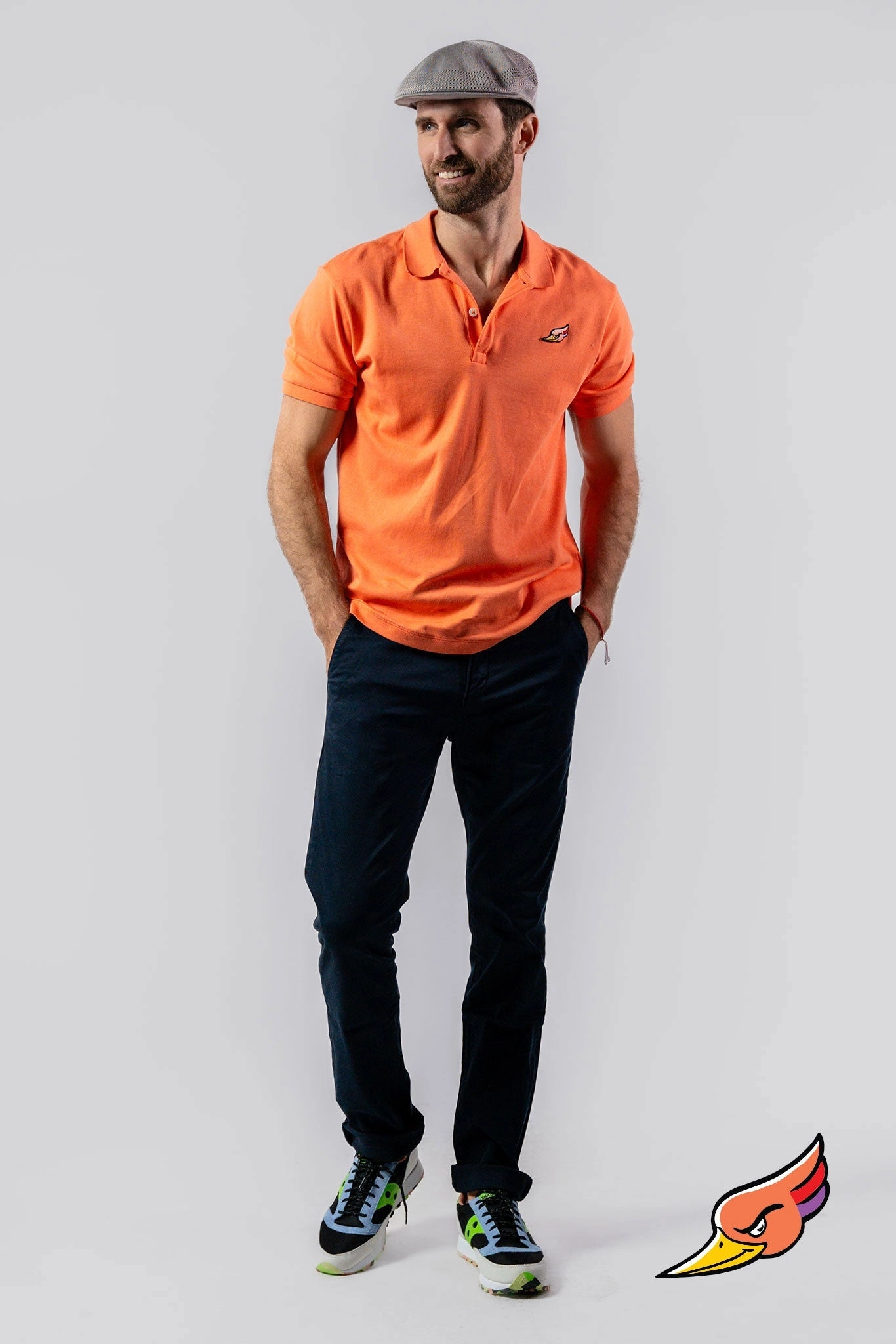 MEN'S POLO SHIRT - CORAL