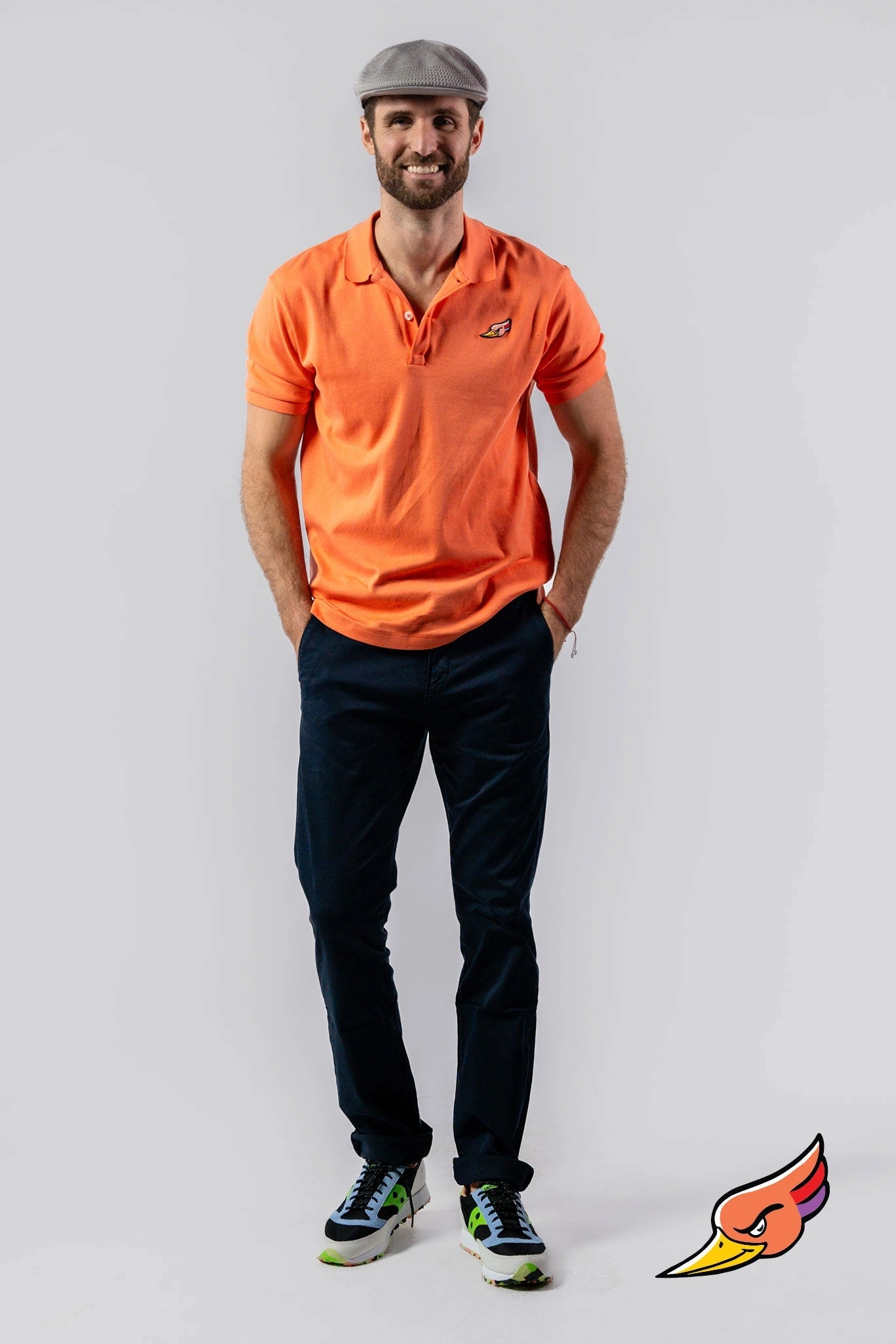 MEN'S POLO SHIRT - CORAL