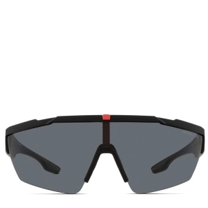 Men's Prada Linea Rossa Injected Man Sunglass Black Rubber 03xs