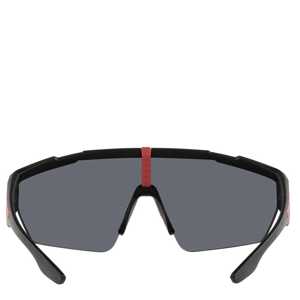 Men's Prada Linea Rossa Injected Man Sunglass Black Rubber 03xs
