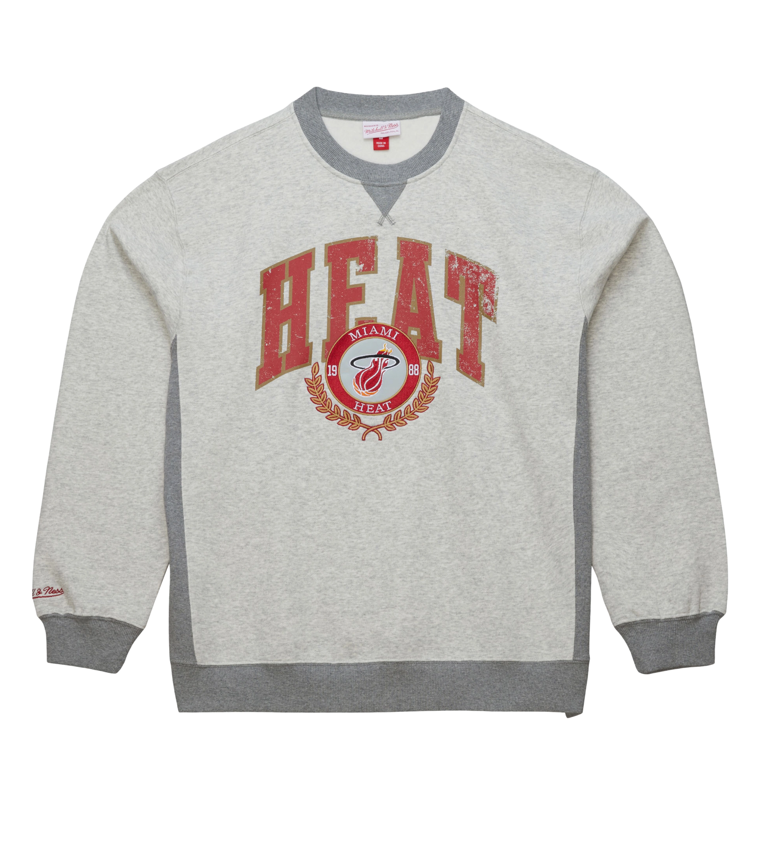 Mitchell & Ness Miami HEAT Premium Fleece Crewneck
