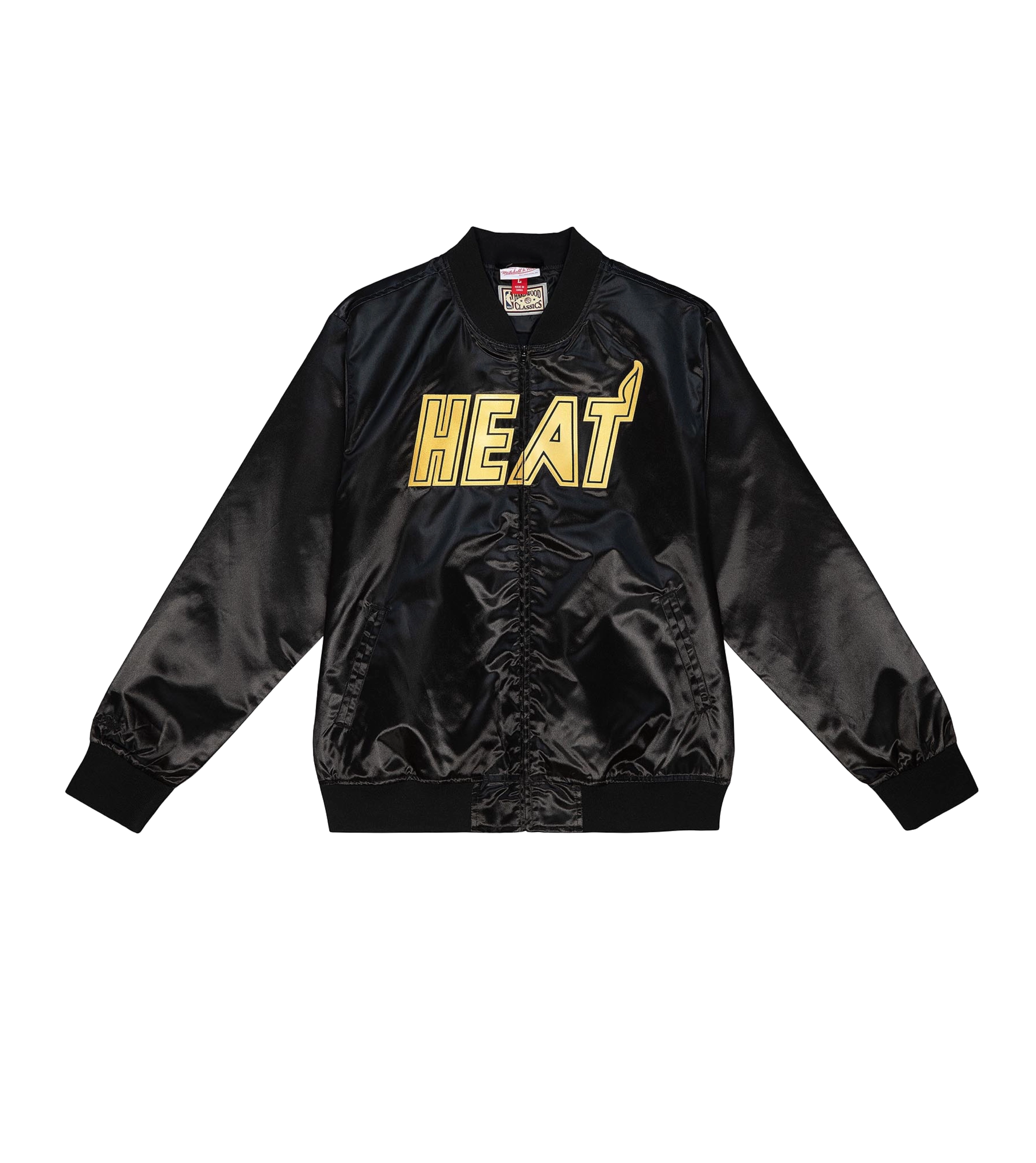 Mitchell and Ness Miami HEAT Big Face Satin Jacket