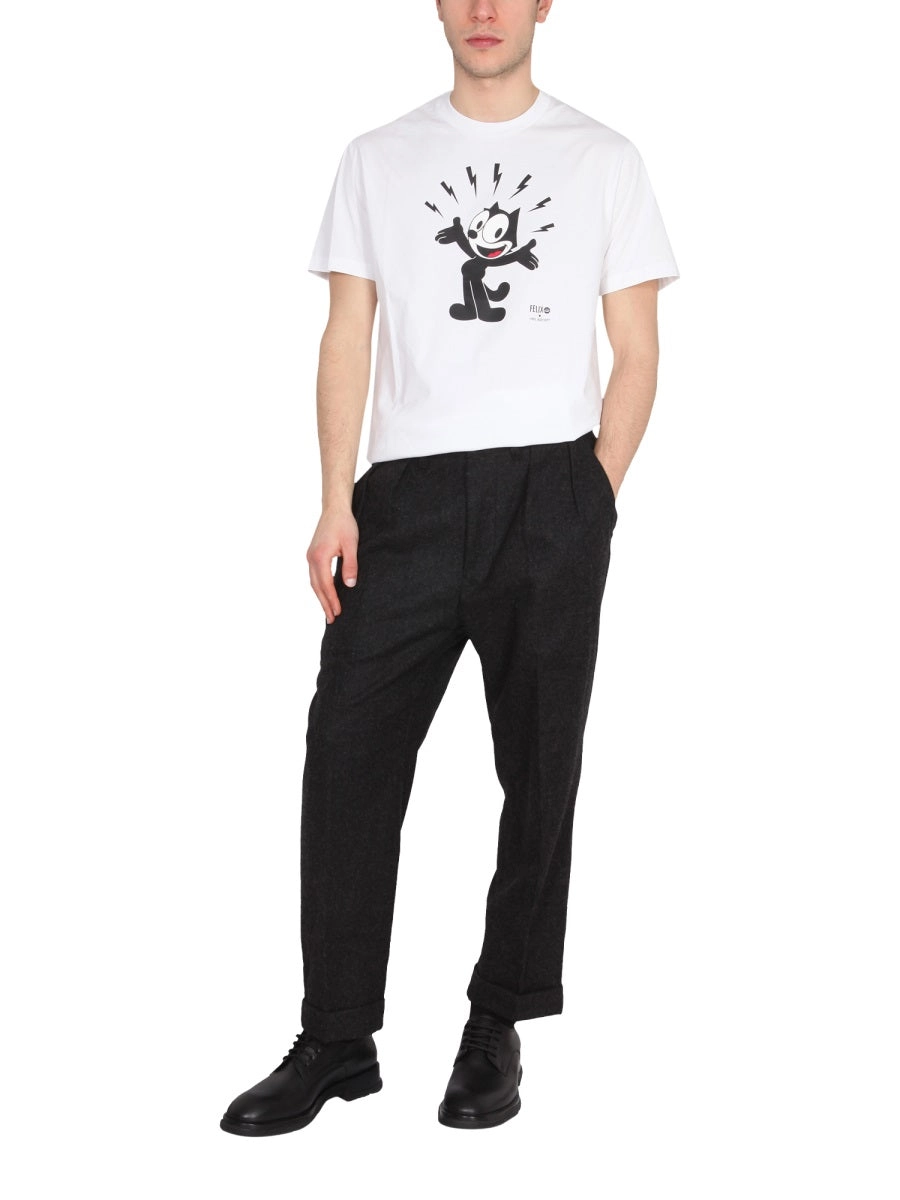 Neil Barrett x Felix the Cat Graphic Print Creneck T-Shirt