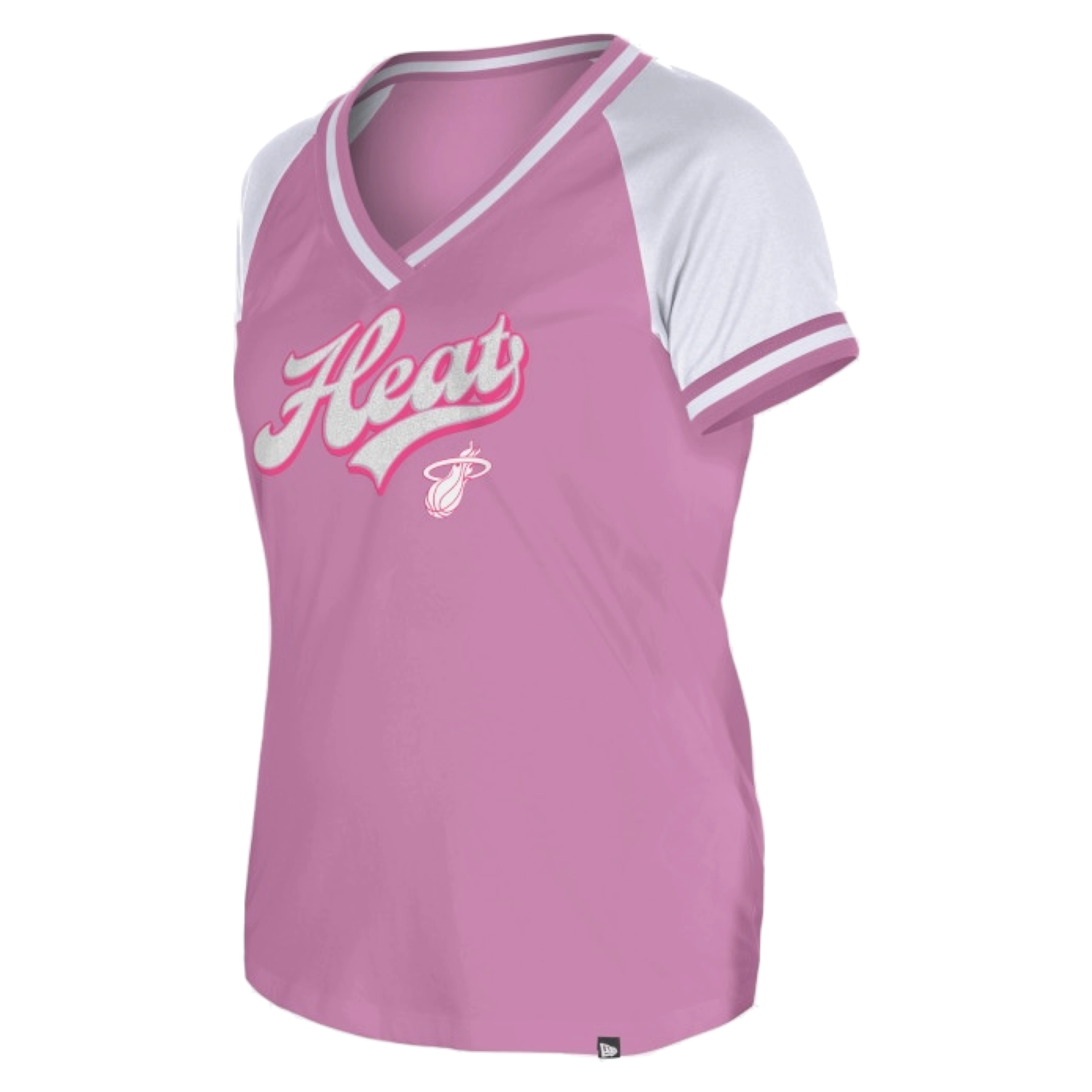 New Era Miami HEAT Pink Women's V-Neck Tee