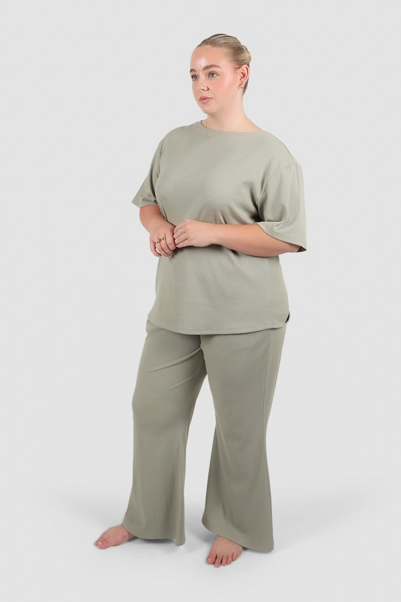 NOLYN RIB TEE SAGE