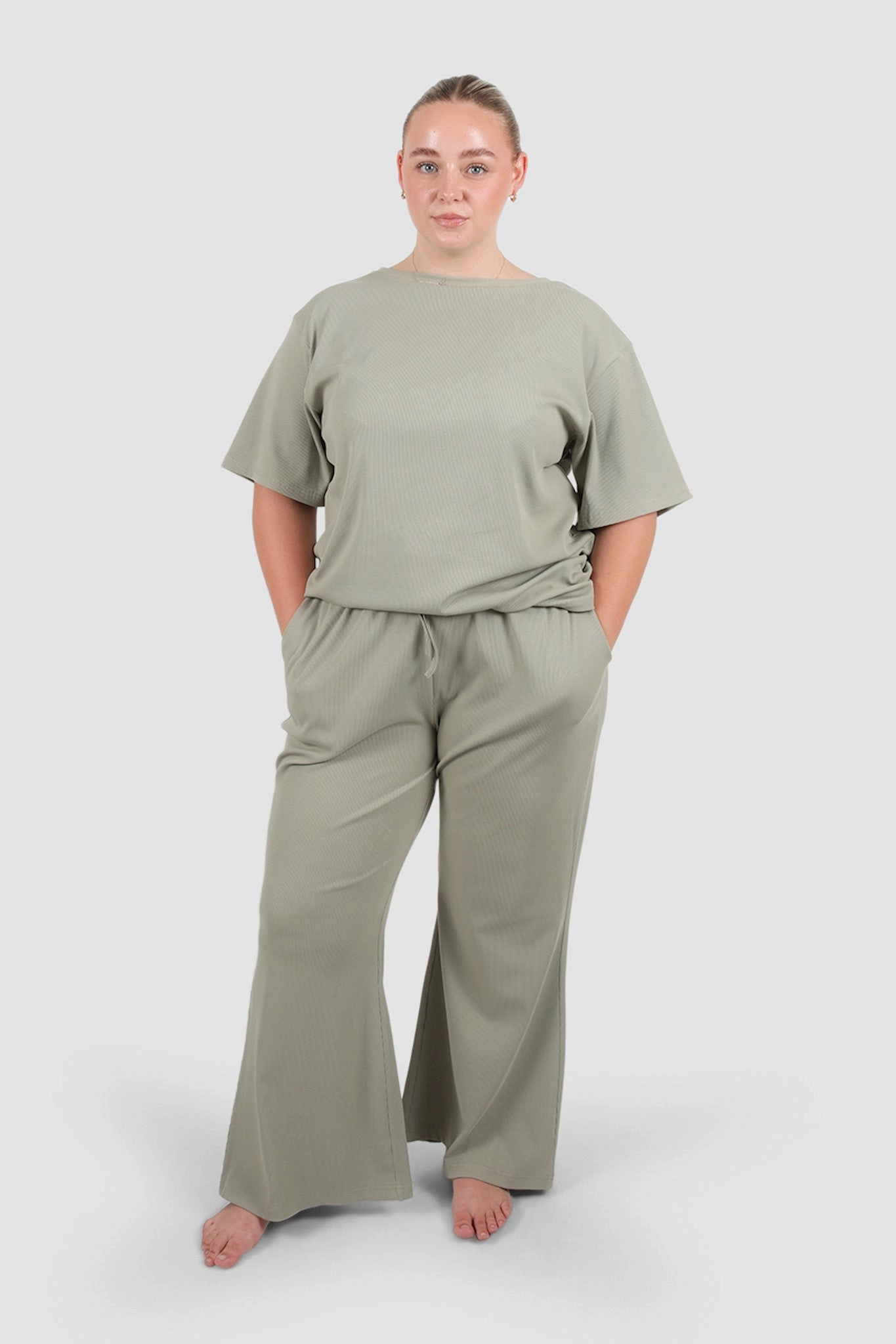 NOLYN RIB TEE SAGE