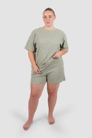 NOLYN RIB TEE SAGE
