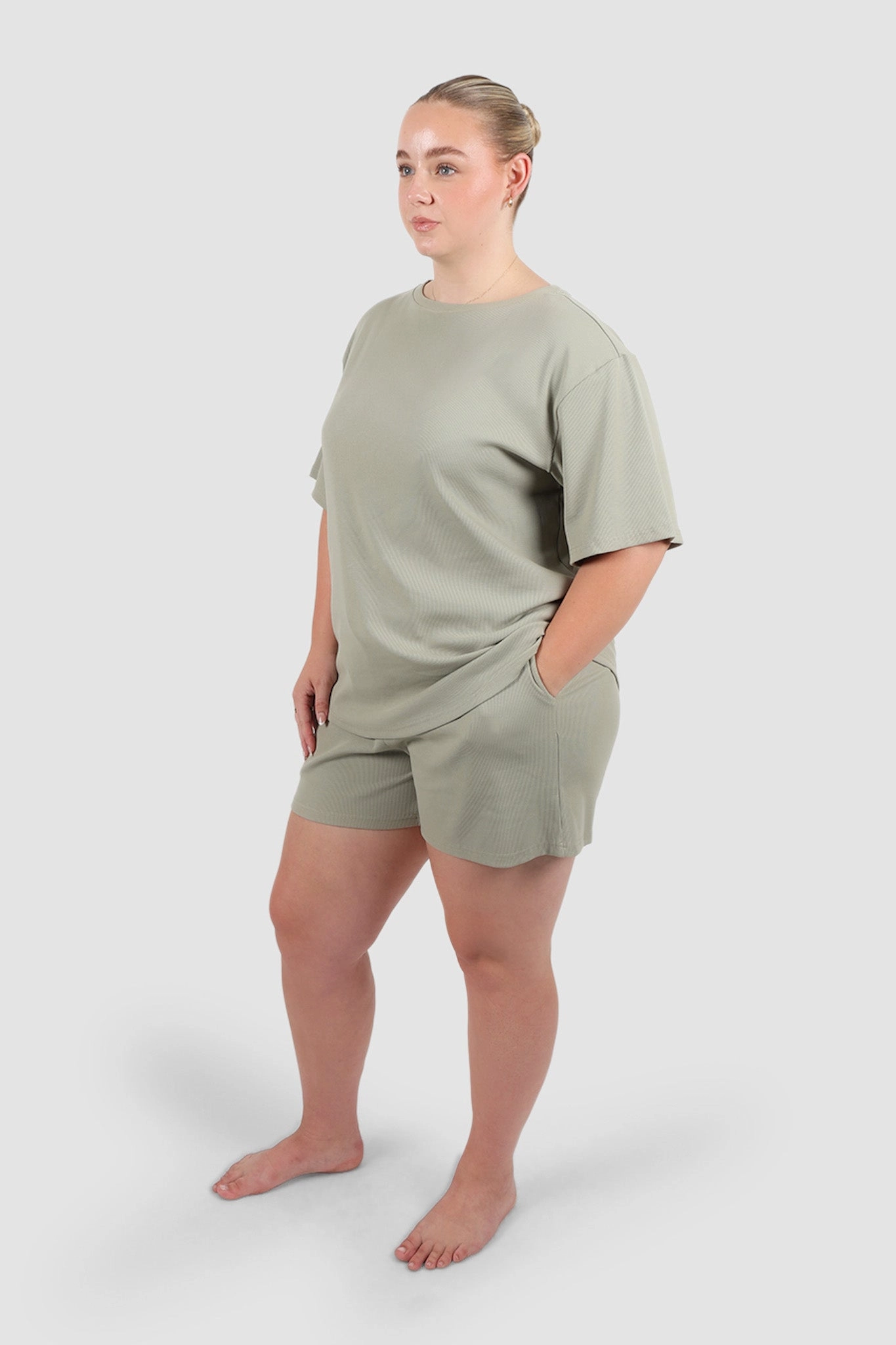 NOLYN RIB TEE SAGE
