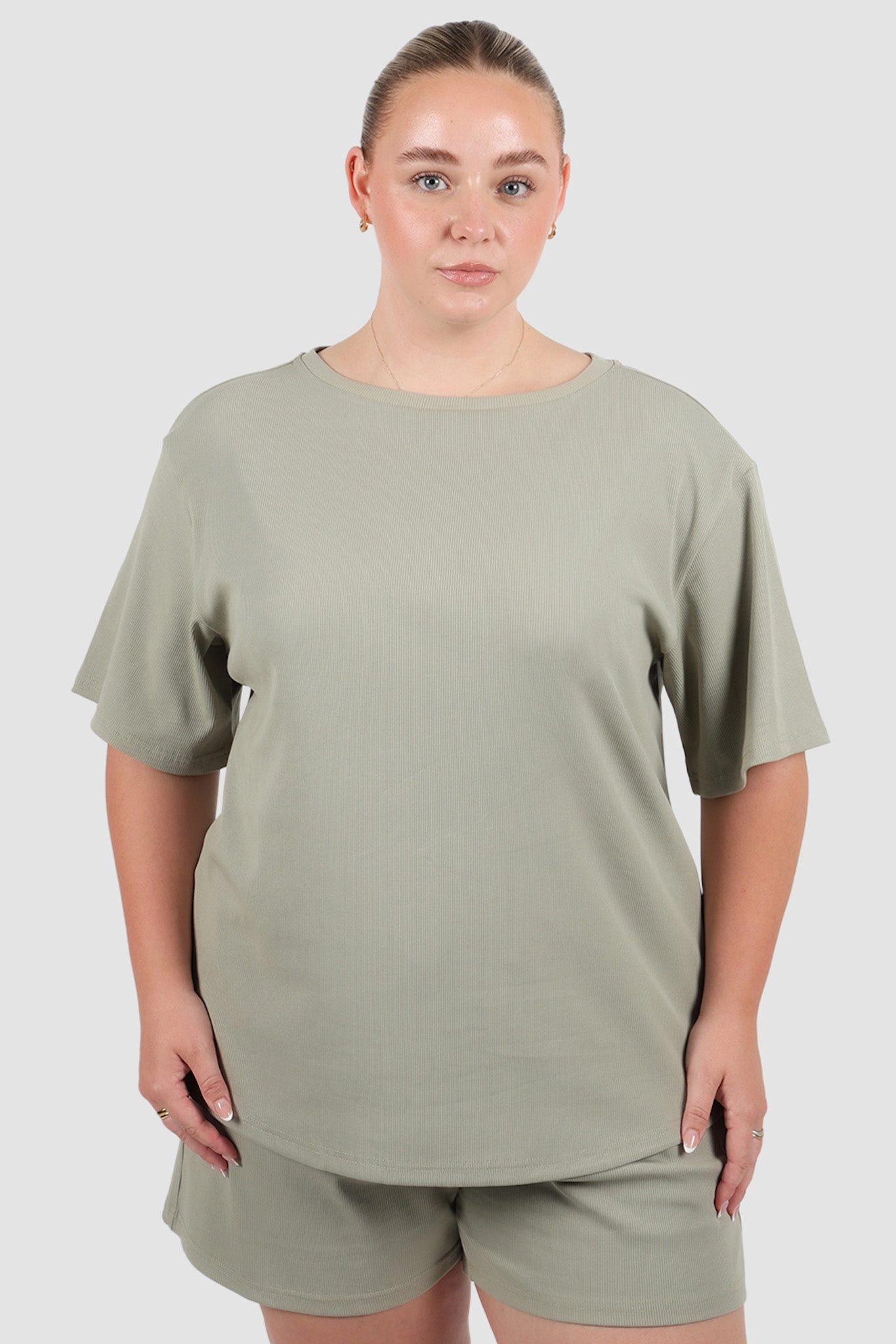 NOLYN RIB TEE SAGE