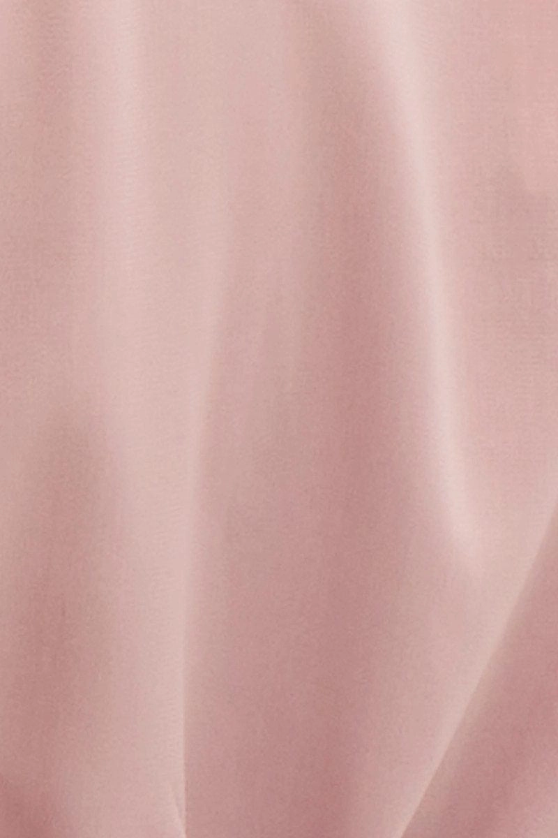Pink Cropped Top Frill Hem