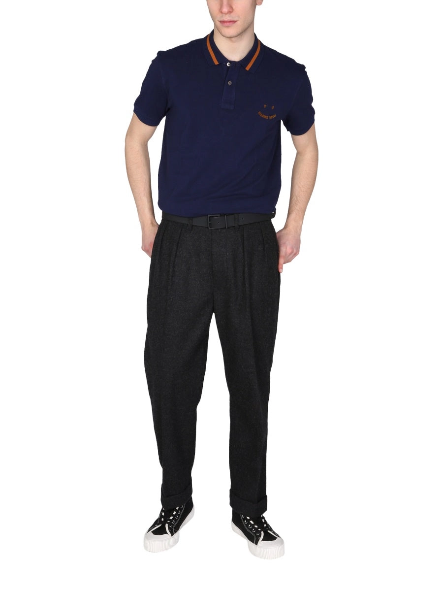 PS Paul Smith Smiley Logo Short-Sleeved Polo Shirt