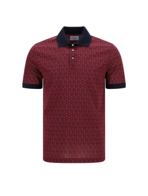 Salvatore Ferragamo Gancini Short-Sleeved Polo Shirt
